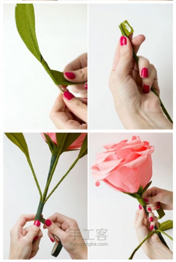 手工制作巨型纸玫瑰 第7步