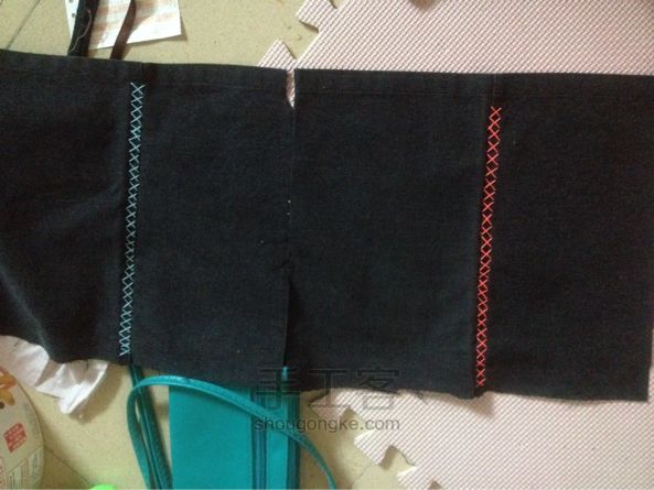 黑裤子做手袋 手工DIY 第3步