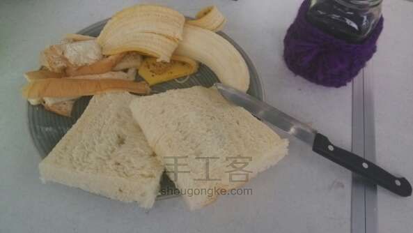 香蕉土司圈，美美原创 美食教程 第2步