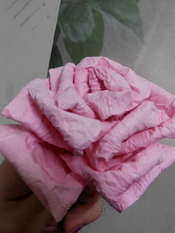 漂亮的纸玫瑰 折纸教程 第11步