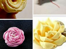 给大家介绍4种常见的缎带玫瑰的做法