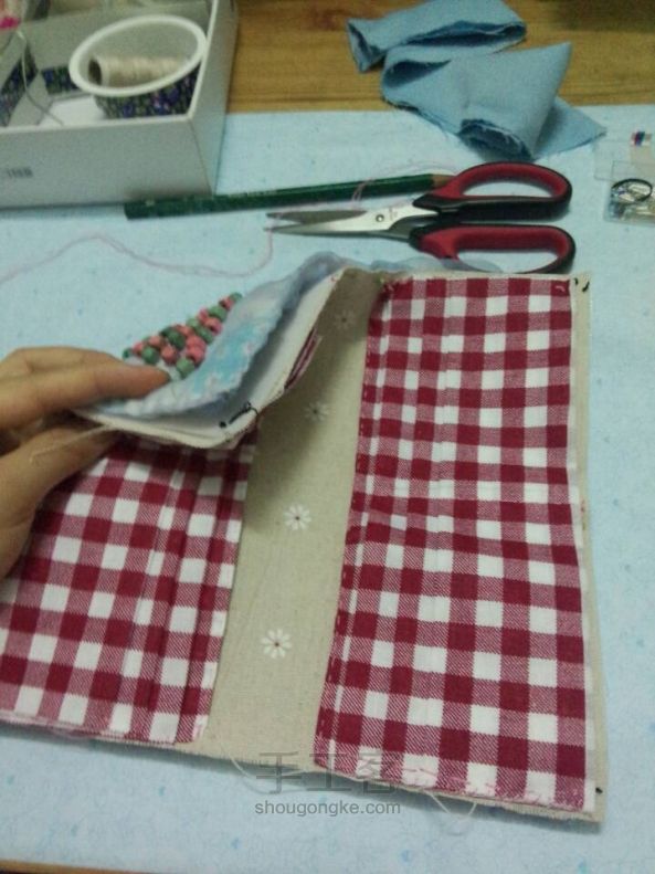 原创手工 轻罗马蒂克长钱包 DIY 自制 第13步