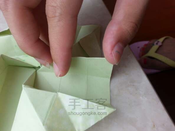 折纸川崎玫瑰详细教程 第32步