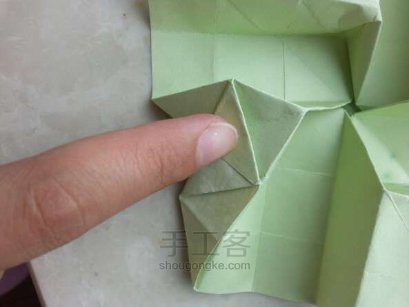 折纸川崎玫瑰详细教程 第36步