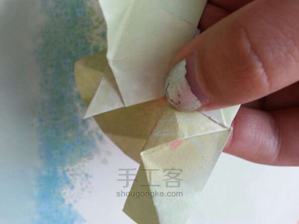 折纸川崎玫瑰详细教程 第43步