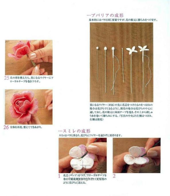 立体刺绣基本技法1（日本艺术家已出版书籍） 第3步