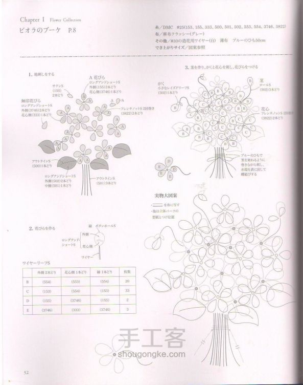 立体刺绣教程·大塚彩子花朵（书籍转载） 第1步