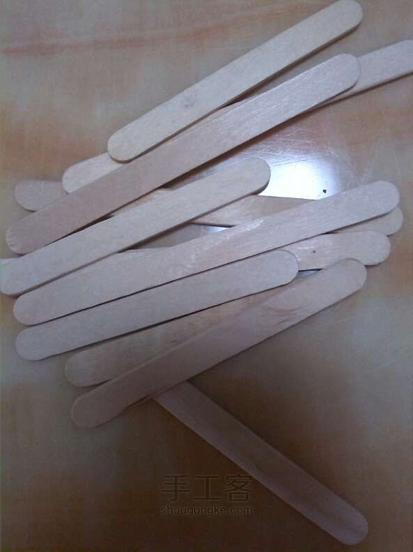用冰棒棍做路标 DIY手工 第1步