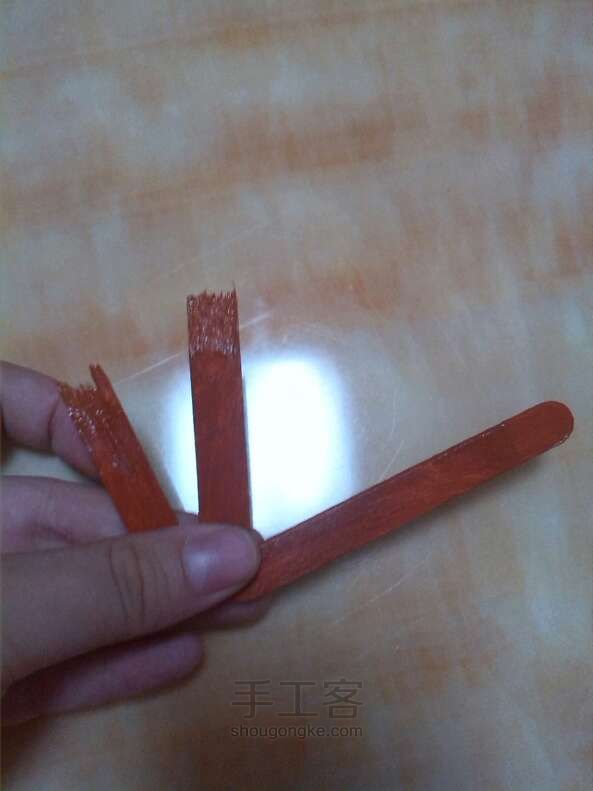 用冰棒棍做路标 DIY手工 第2步