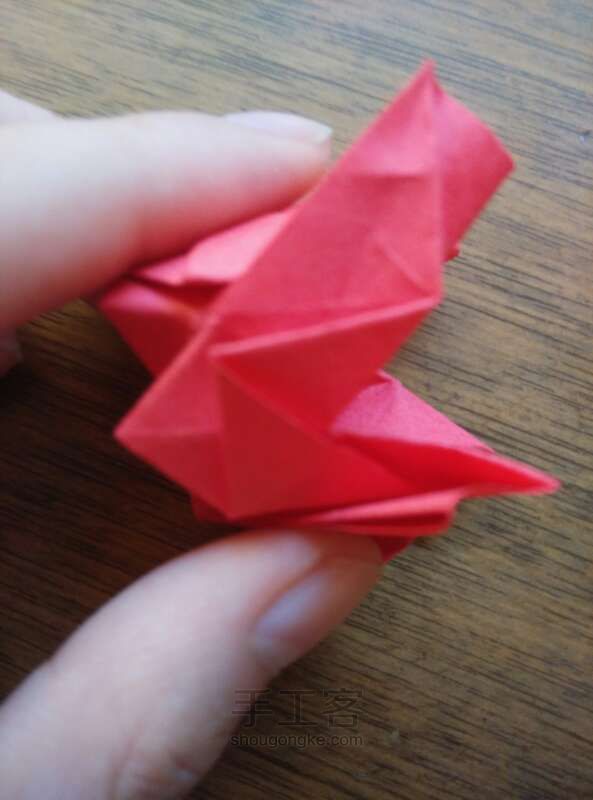 川崎玫瑰整形教程 折纸方法 第1步
