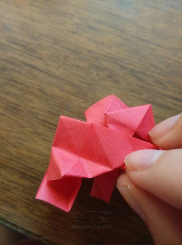 川崎玫瑰整形教程 折纸方法 第2步