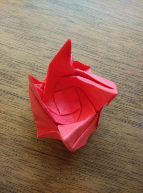 川崎玫瑰整形教程 折纸方法 第5步