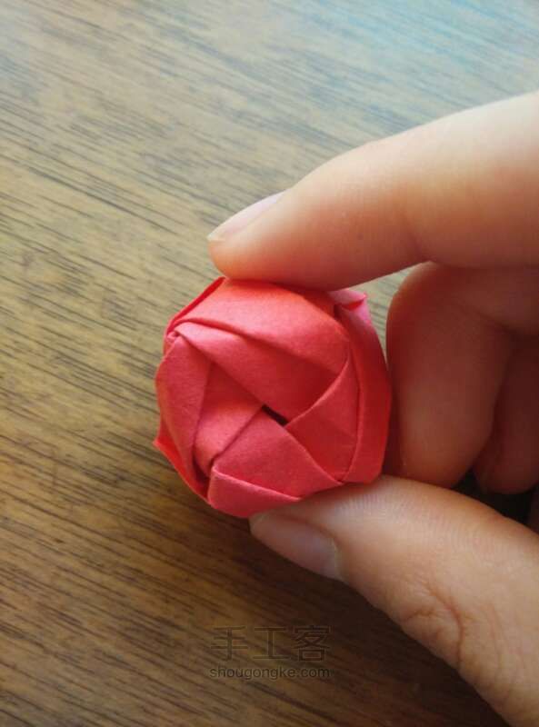 川崎玫瑰整形教程 折纸方法 第8步