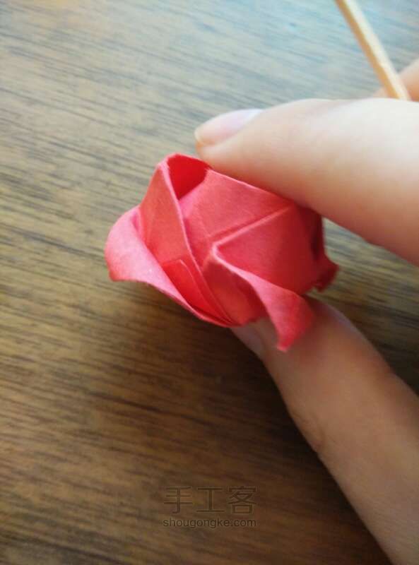 川崎玫瑰整形教程 折纸方法 第18步