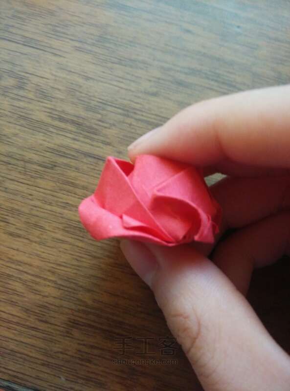 川崎玫瑰整形教程 折纸方法 第19步
