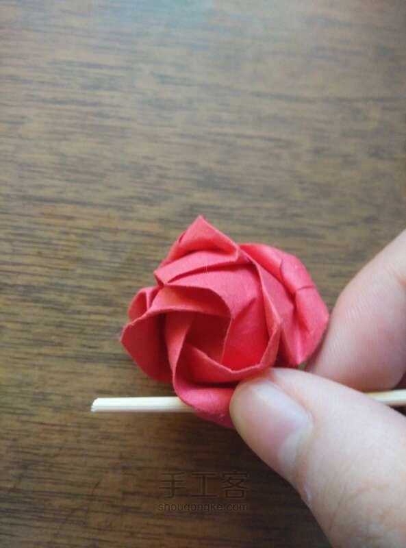 川崎玫瑰整形教程 折纸方法 第21步