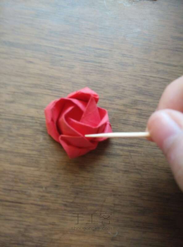 川崎玫瑰整形教程 折纸方法 第20步