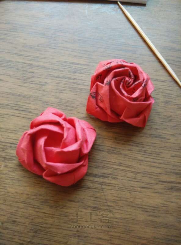 川崎玫瑰整形教程 折纸方法 第23步