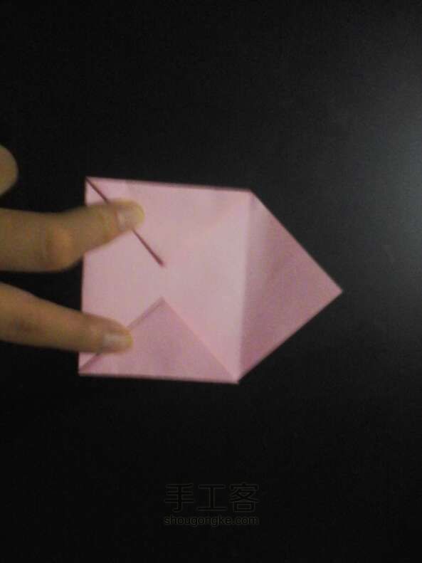 唇印贺卡 折纸方法 第6步