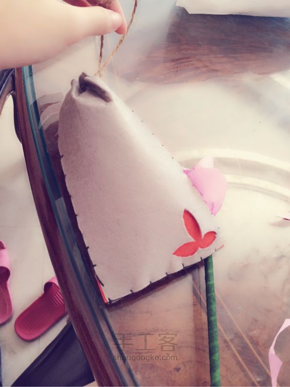 DIY不织布 手工教程 第3步