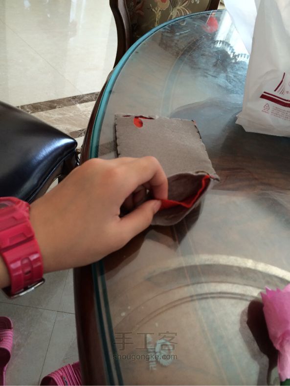 DIY不织布 手工教程 第5步