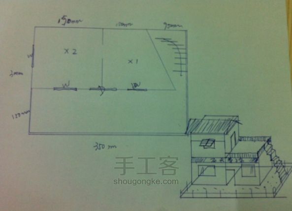 一次性木筷制作温馨小屋(花园洋房） DIY手工制作教程 第1步