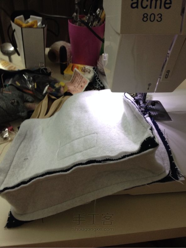 化妆包 布艺diy手工教程 第6步