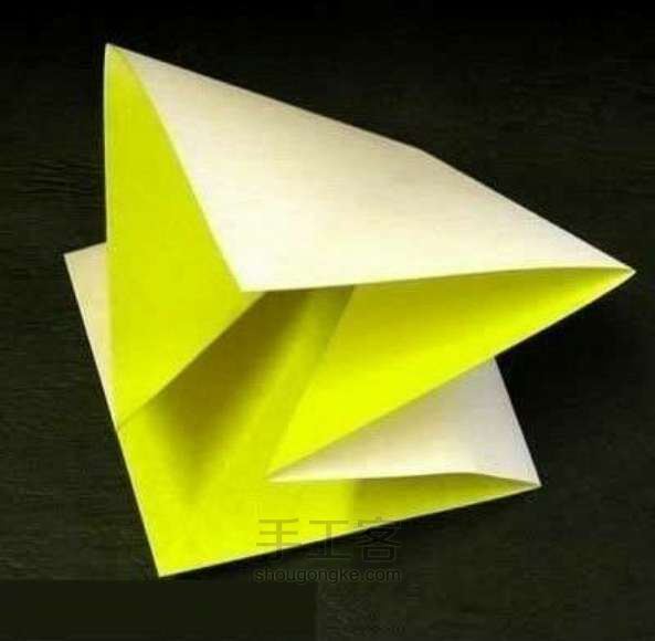 向日葵的折法 折纸教程 第2步