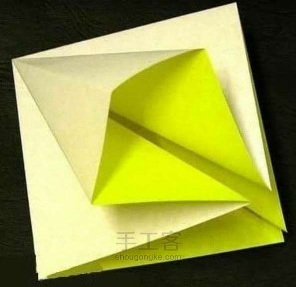 向日葵的折法 折纸教程 第4步
