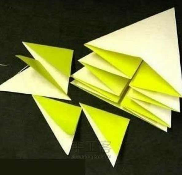 向日葵的折法 折纸教程 第5步
