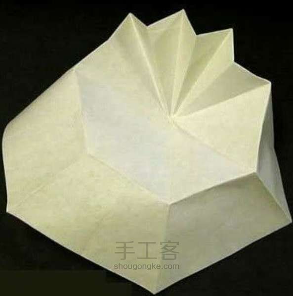 向日葵的折法 折纸教程 第8步