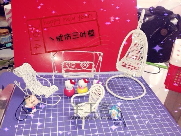 （原创教程）铁丝家具， DIY手工袖珍小家具，有教程 第25步