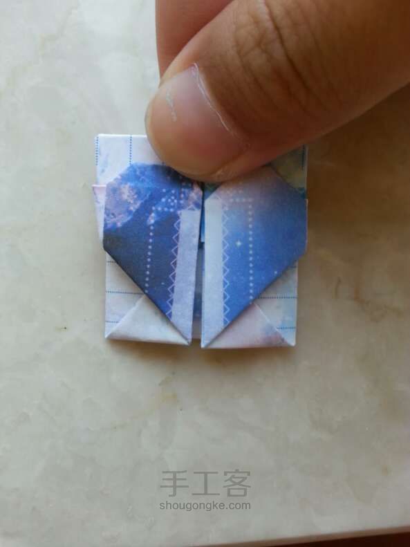 ✨✨✨爱心盒子折纸教程 折纸方法 第37步