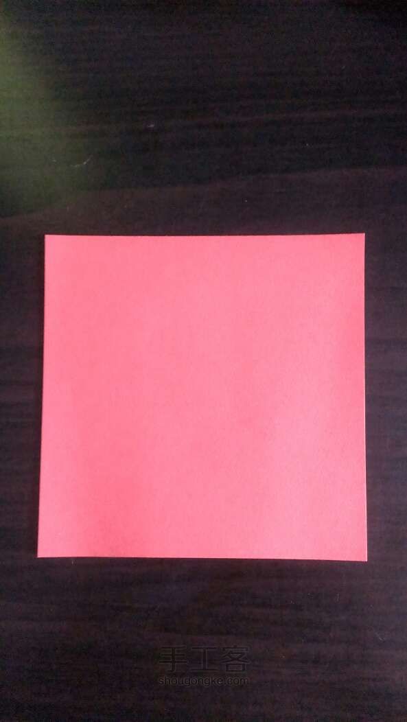 彩色礼盒  折纸方法 第1步