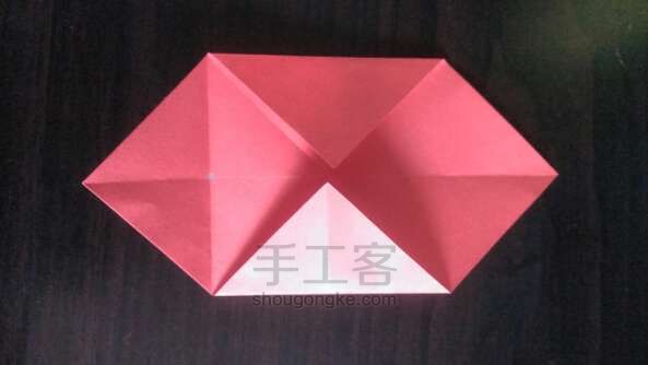 彩色礼盒  折纸方法 第4步