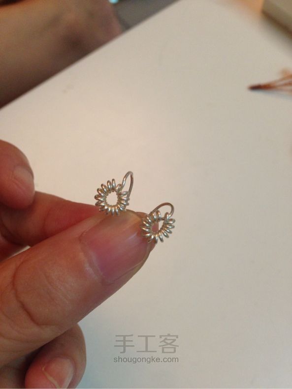 原创水晶耳坠 饰品DIY 手工制作教程 第4步