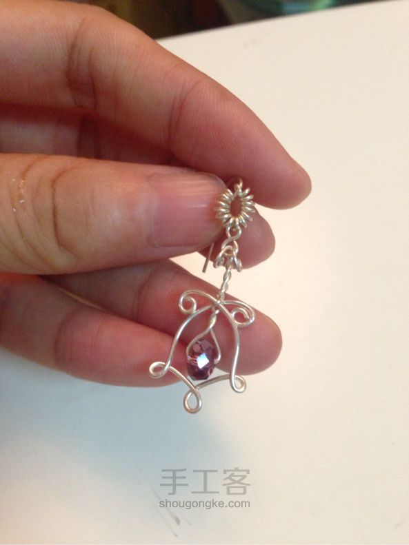 原创水晶耳坠 饰品DIY 手工制作教程 第10步