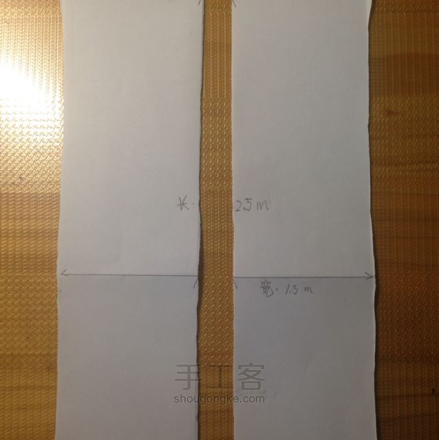 原创：英伦大格美裙裙，求你千万别说床单改造滴  旧物改造 第3步