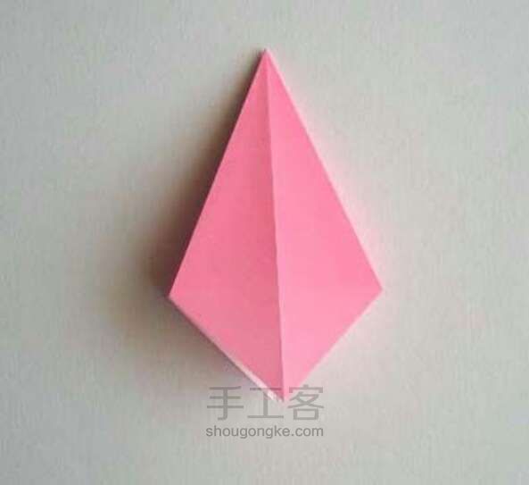 超美小清新百合花（有教程） 折纸方法 第3步