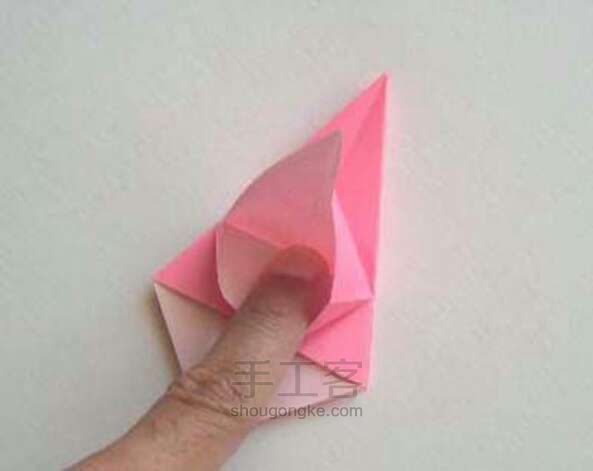超美小清新百合花（有教程） 折纸方法 第8步