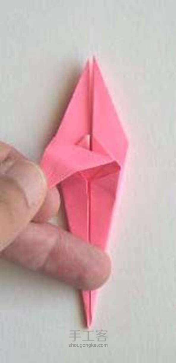 超美小清新百合花（有教程） 折纸方法 第14步