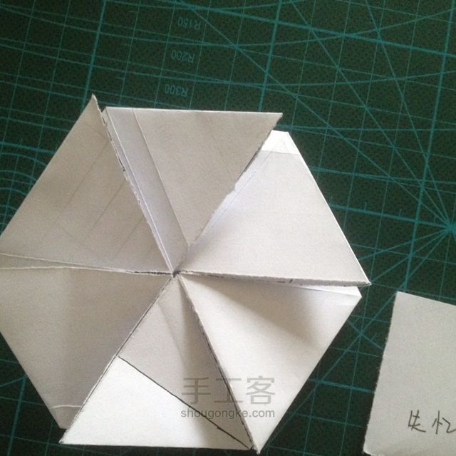 折纸雪花  教程 第14步