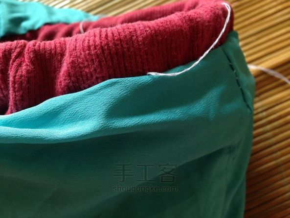 宝宝牛仔裤头改手包  旧物改造 第9步