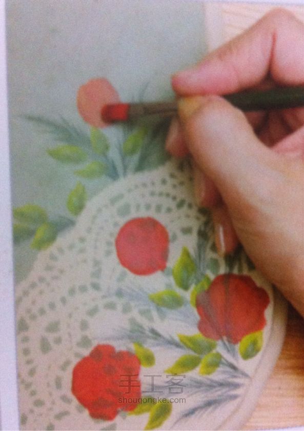 玫瑰彩绘-葫芦祝福板  绘画教程 第6步