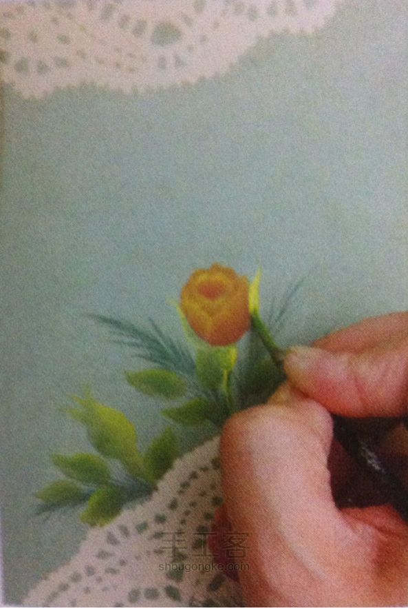 玫瑰彩绘-葫芦祝福板  绘画教程 第8步