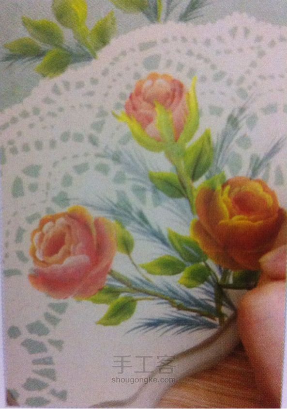 玫瑰彩绘-葫芦祝福板  绘画教程 第9步