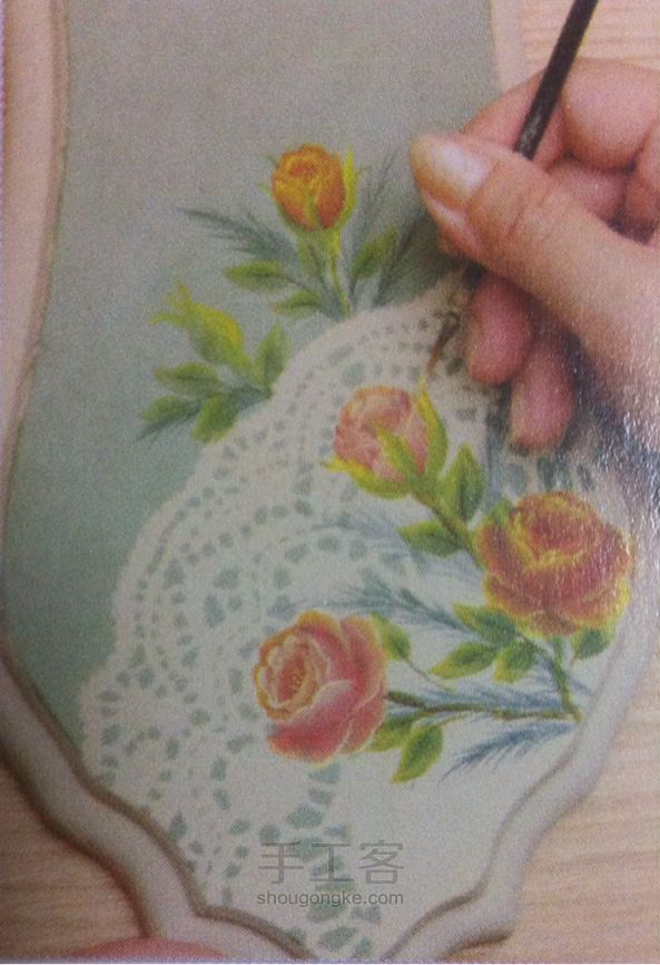 玫瑰彩绘-葫芦祝福板  绘画教程 第10步