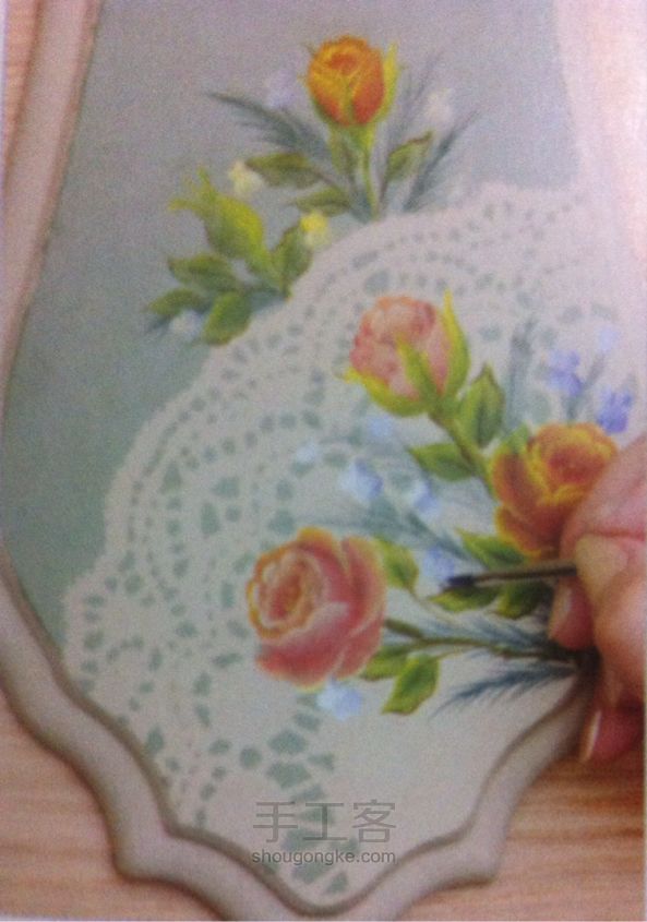 玫瑰彩绘-葫芦祝福板  绘画教程 第12步