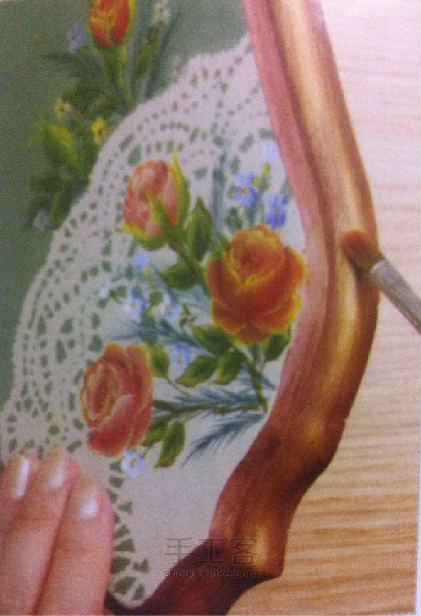 玫瑰彩绘-葫芦祝福板  绘画教程 第14步