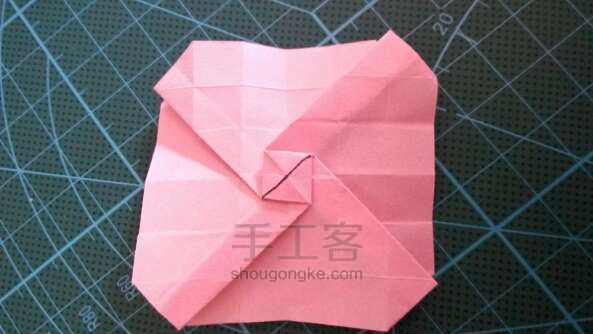 川崎玫瑰折纸方法 第22步